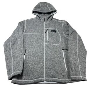 The North Face Jacket Mens Medium Gray Fleece Hooded Full Zip‎ Outdoor Thermal